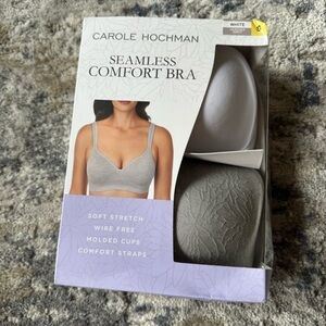Carole Hochman Seamless Comfort Bra Wire Free Molded Cups Comfort Straps 2 Pack